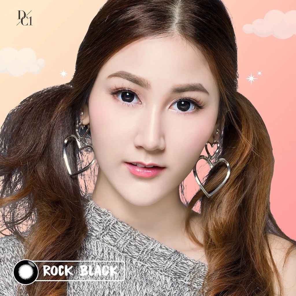 Softlens warna DC1 Rock Minus Normal Black dan Brown