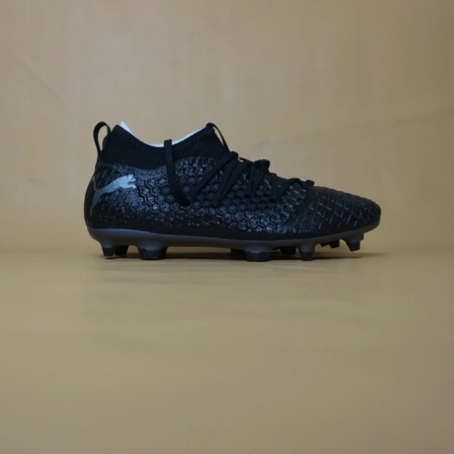 Sepatu Bola Puma Future Netfit 4.3 FG Black Aged Silver Original