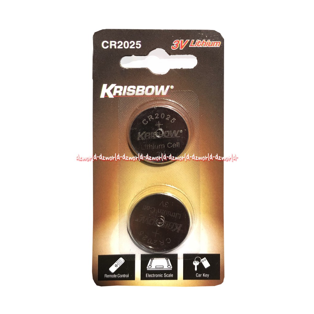 Krisbow CR2025 3V Lithium Baterai Bulat Isi 2 Pcs Batre Kancing Batrai 2025