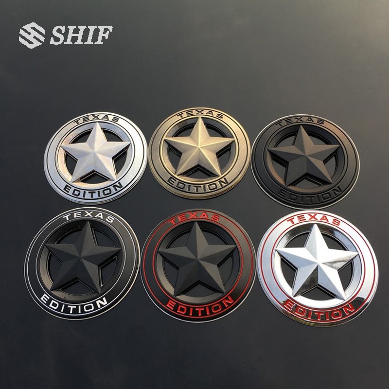 Stiker Emblem Model Texas A Star Edition Bahan Metal untuk Mobil Ford
