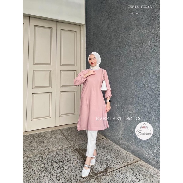 TUNIK FIDYA/TUNIK WANITA/ATASAN WANITA/BAHAN SHAKILA IMPORT