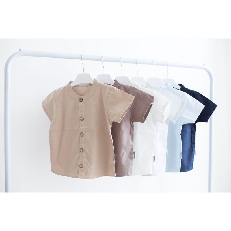 ArdenLeon ASLAN BUTTON SHIRT / Arden Leon Atasan Anak Laki-Laki 1-7y / Kemeja Anak Lengan Pendek