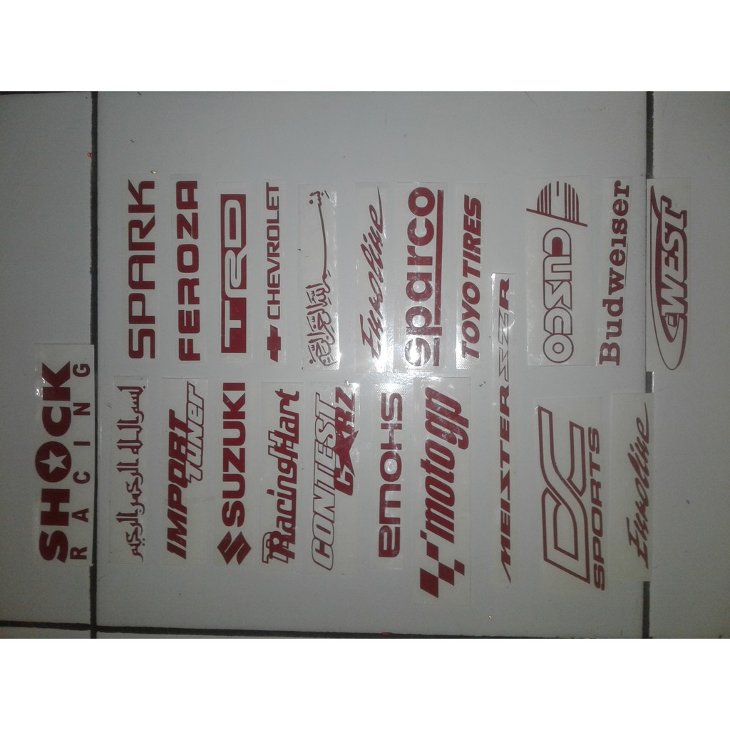 

CUTTING STIKER ORACAL , TRANSIGN, ASAHI ,SATUAN CUSTOM NAMA BEBAS
