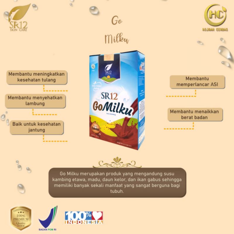 

Susu Etawa Kambing Go Milku Coklat SR12/Herbal/Best Seller