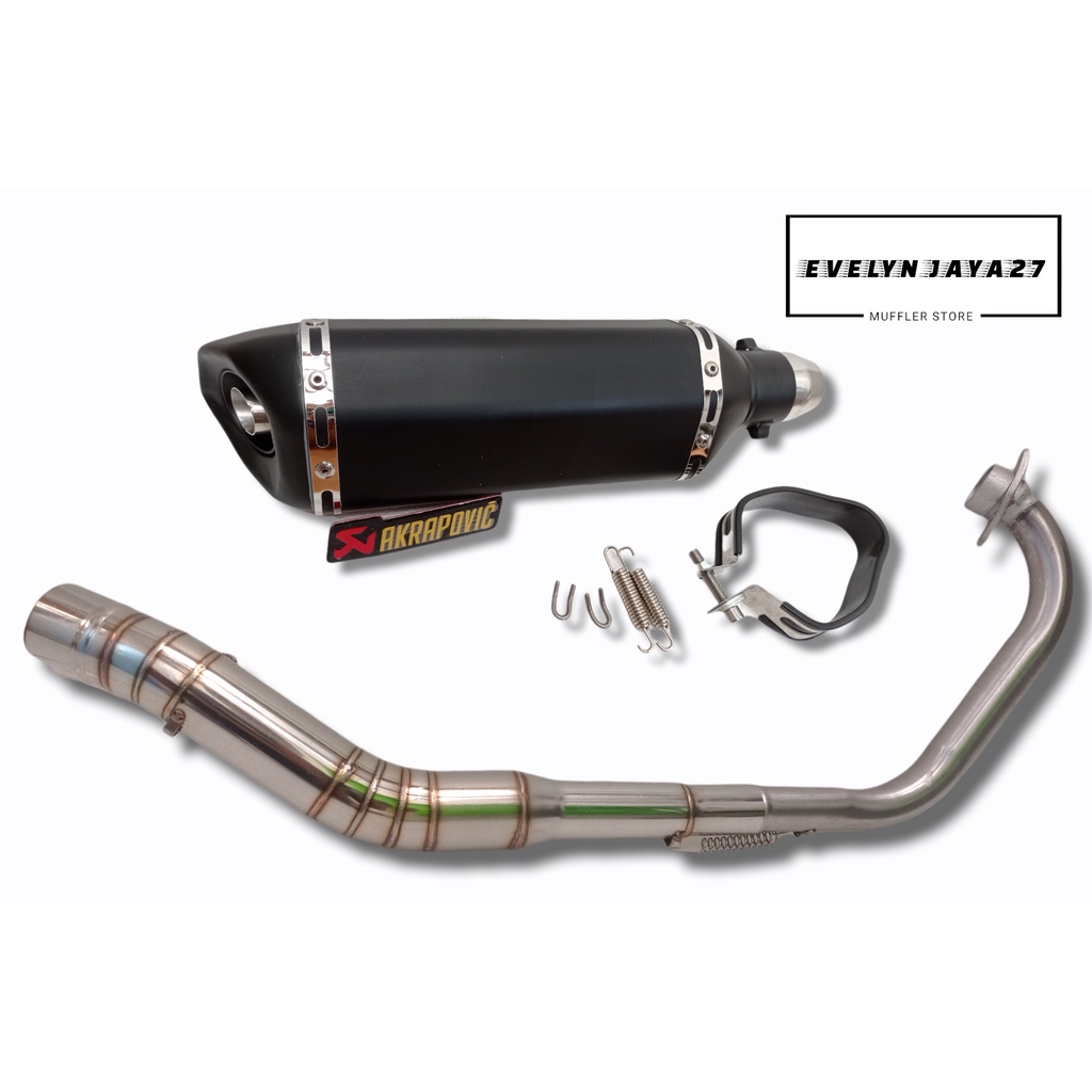 knalpot import Taiwan AKRAPOVIC HEXA  FULLSYSTEM VIXION R15 CBR 150 CB 150 GSX-R MX KING XABRE SONIC