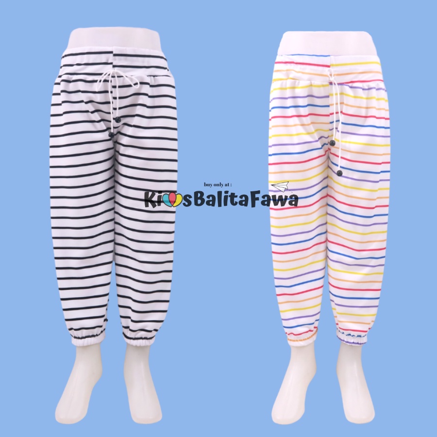 Jogger Motif Uk 3-4 Tahun / Celana Panjang Anak Perempuan Cewek Batik Polos Joger Pants Balita Murah babycinnamon