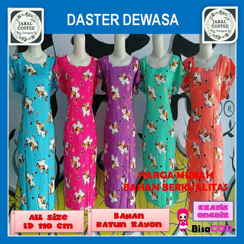 Daster Midi Motif Karakter / Daster Midi Murah Kekinian / Daster Midi Allsize