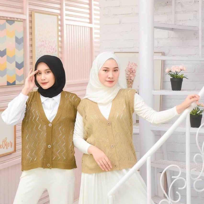 Nara Grosir - Zigzag Vest | Fashion Terkini | Sweater Termurah