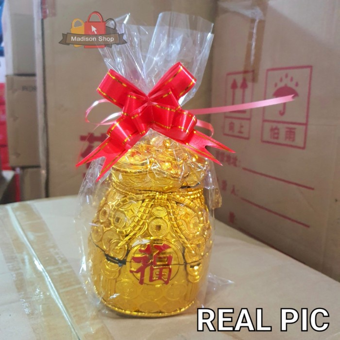 Tempat Permen Yenpao Emas Murah Candy Jar Yenpau Gold Kado Imlek Murah Harga Grosir Termurah