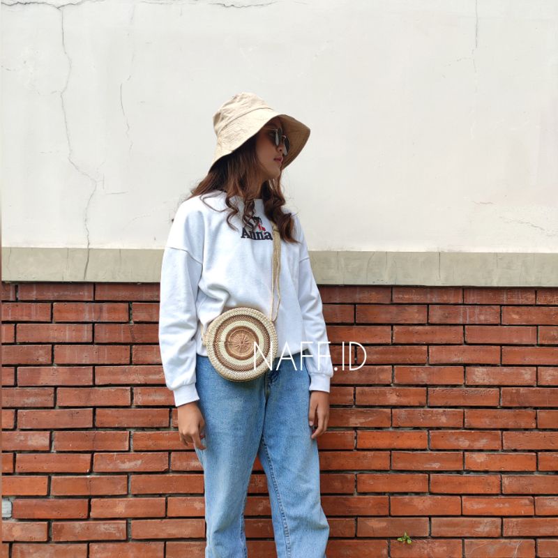 NAFF.ID-Tas Bulat|Tas Selempang Rajut Alena