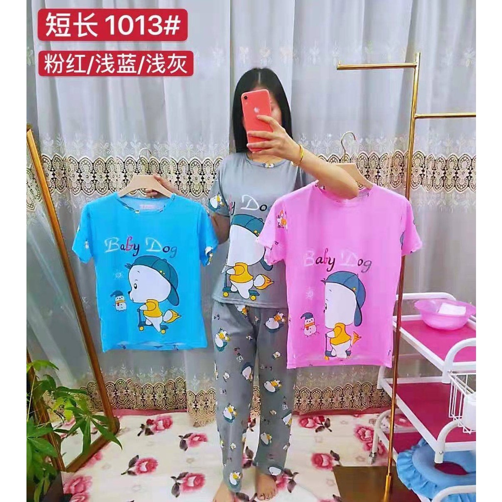 Grosir Baju Tidur Spandex Korea Stelan Dewasa CPHP 3 IN 1 CELANA PANJANG DAN CELANA PENDEK Wanita/Baby doll/Piyama/Murah