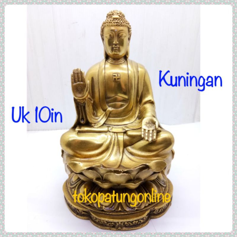 Patung Buddha Kuningan T25 21A