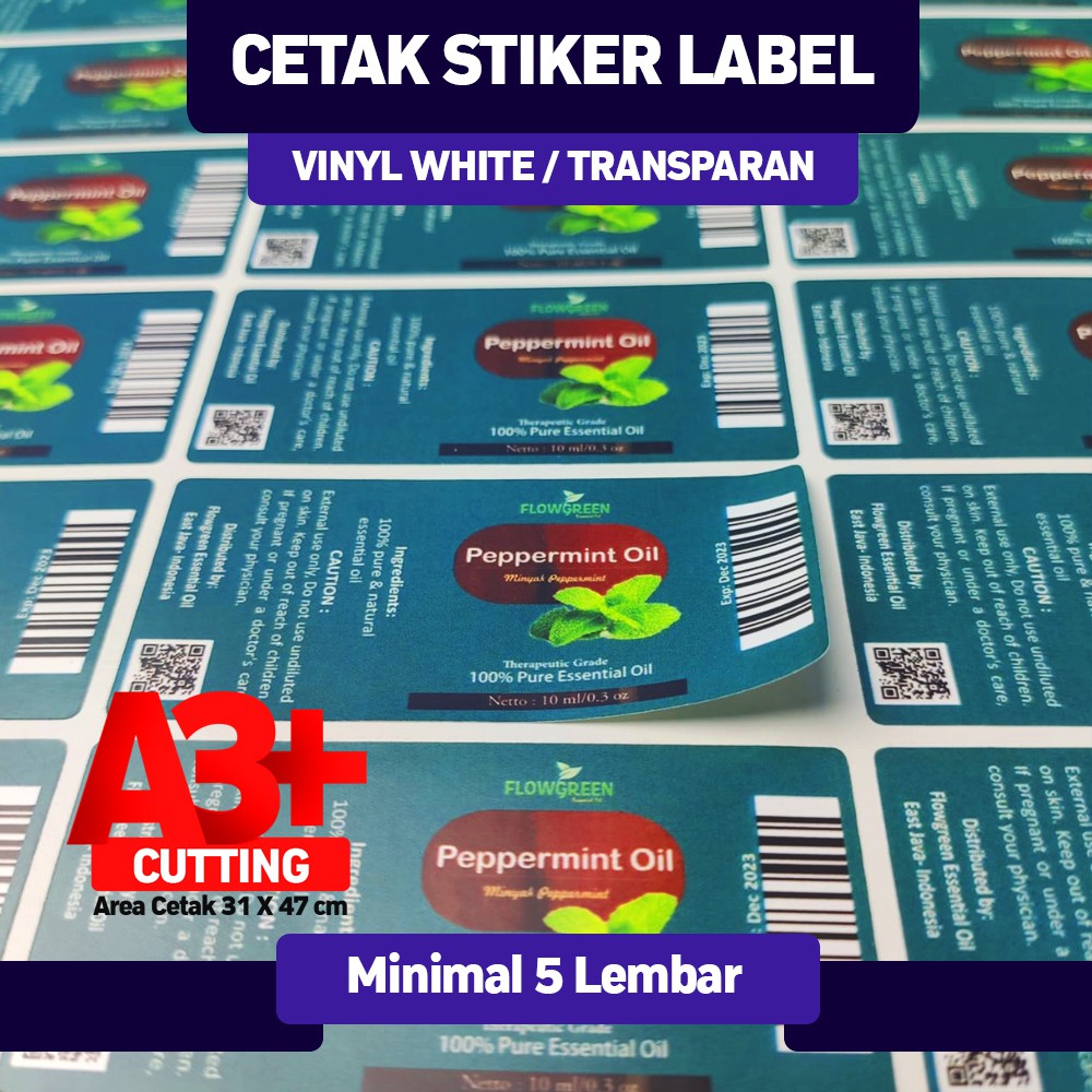 

Cetak Stiker Vinyl A3+ (Bisa Cutting)