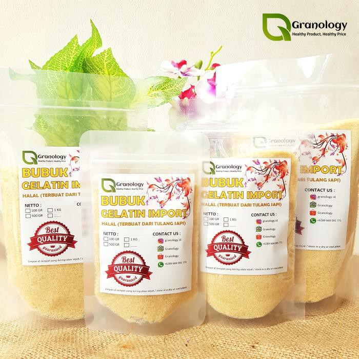 

PROMO - GELATIN BUBUK HALAL PREMIUM IMPORT (500 GRAM) BY GRANOLOGY