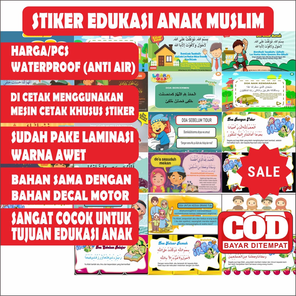 

Stiker Mainan Islami Sticker Edukasi Edukatif Doa Harian Anak-anak Muslim Stiker doa sehari hari Anak Islam Sticker Hafalan anak Muslimah Doa Kedua Orang Tua Bercermin Belajar