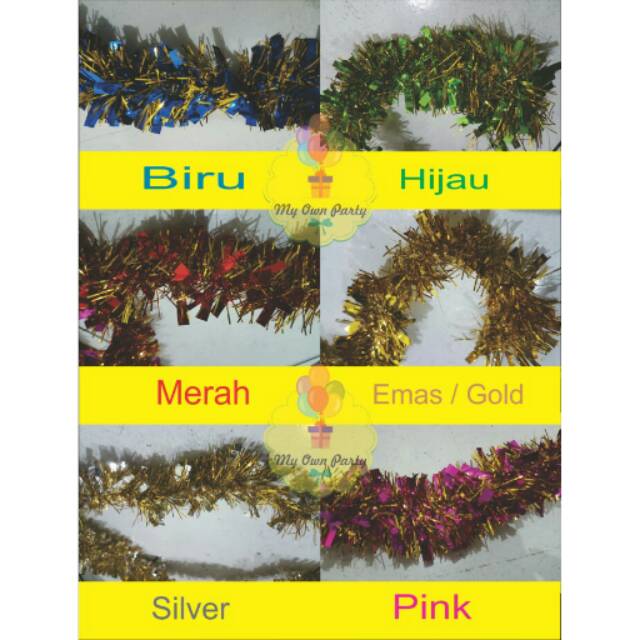 

Pita Dekor Slngr 2 warna / Pita Slngr parcel / Hiasan 6 warna