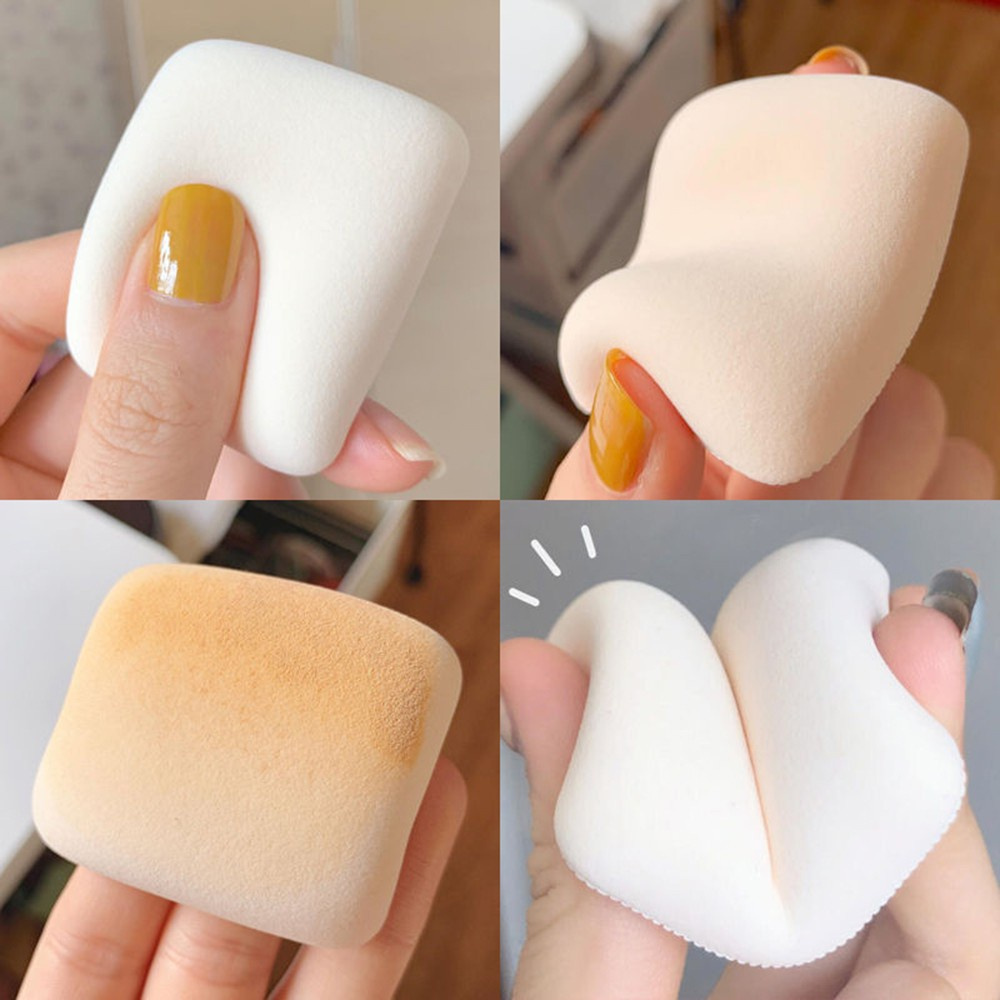 【COD Tangding】Marshmallow Powder Puff Sponge Soft Toast Powder Puff Small Pillow Square Round Shape