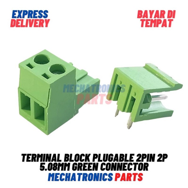 [5715] Terminal Block Plugable 2pin 2p 5.08mm Green Connector