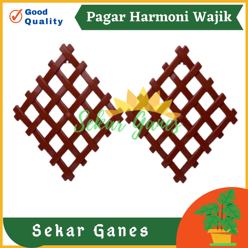 Pagar Wajik Harmoni Coklat Ornamen Bunga Vas Wajik Pagar, Jaring, Rambatan Plastik Ukuran Kecil Sedang Besar untuk Bunga Hias Artificial Hiasan Ruang Tamu Dinding Home Grosir Murah Wajik Putih / Breket/ Tatakan/ Pagar Plastik/ Bunga Plastik/ Rumput Plasti