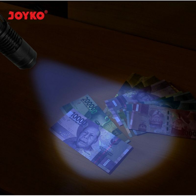 UV FLASHLIGHT SENTER LED JOYKO FL-90UV Original - Alat Deteksi Uang