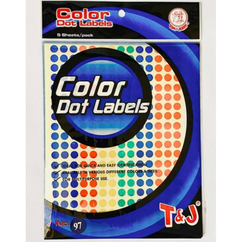 Label Dot Tom &amp; Jerry 97 / 114 Warna Warni