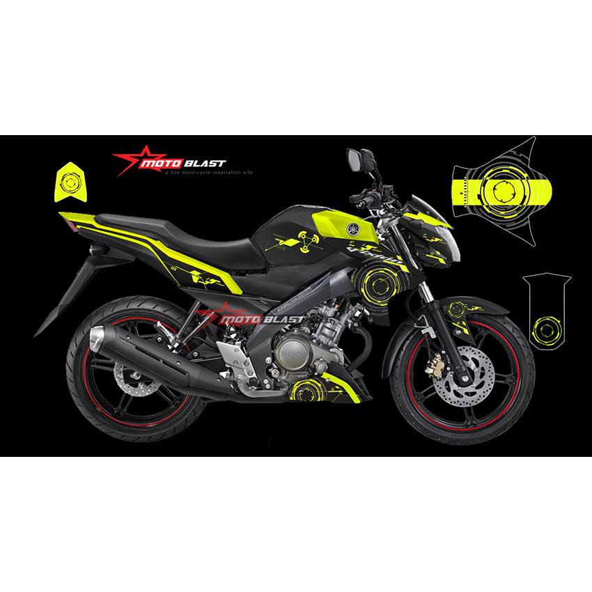 Decal Stiker Yamaha Vixion Lightning Black Hitech Shopee Indonesia