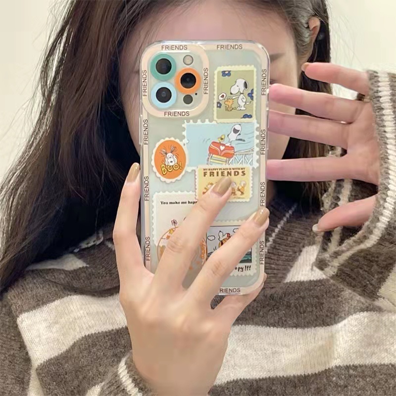 Soft case Tpu Transparan Motif Kartun Untuk iPhone 13 13pro 13prm 11 7Plus 8Plus Xr XS 13 12pro Max