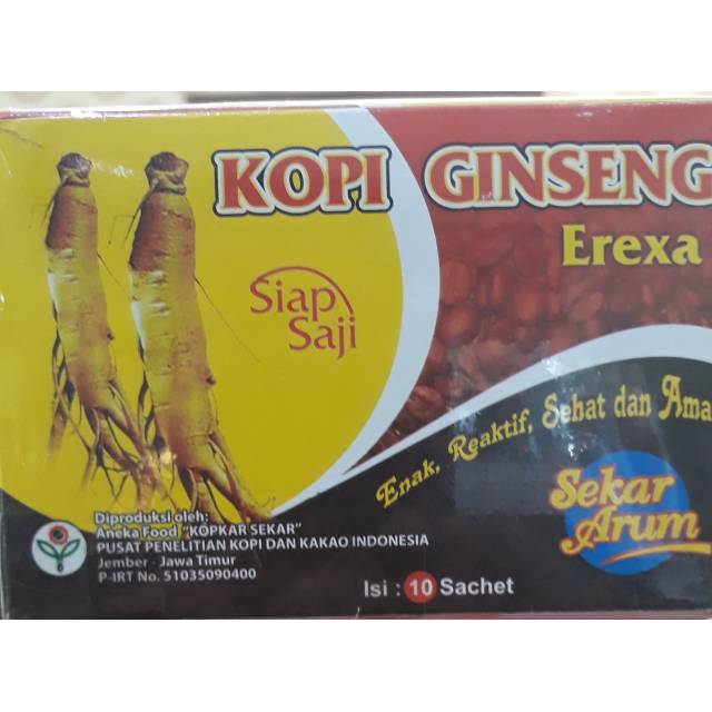 

Kopi Gingseng Erexa instan