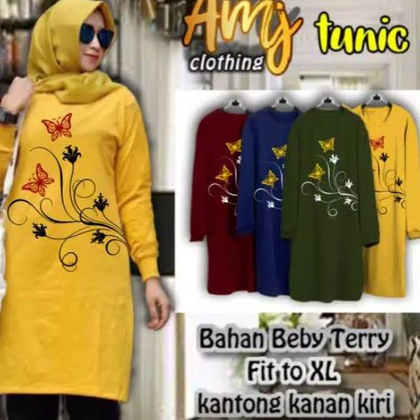 ❅ TUNIK WANITA DEWASA/ TUNIK WANITA TERBARU 2021 KEKINIAN / TUNIK KAOS PANJANG ATASAN MOTIF BUNGA KU