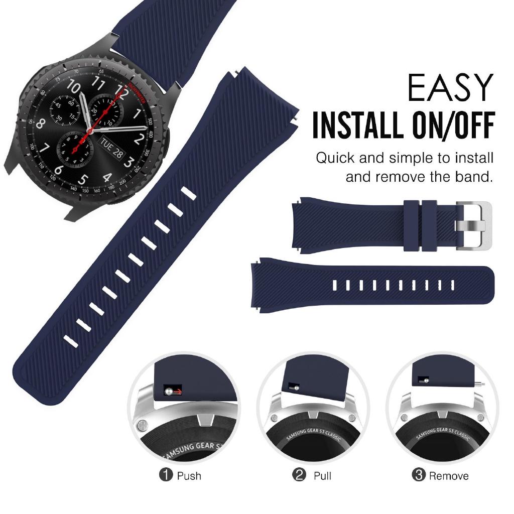 Package Set Silicone Strap Band untuk Samsung Gear S3