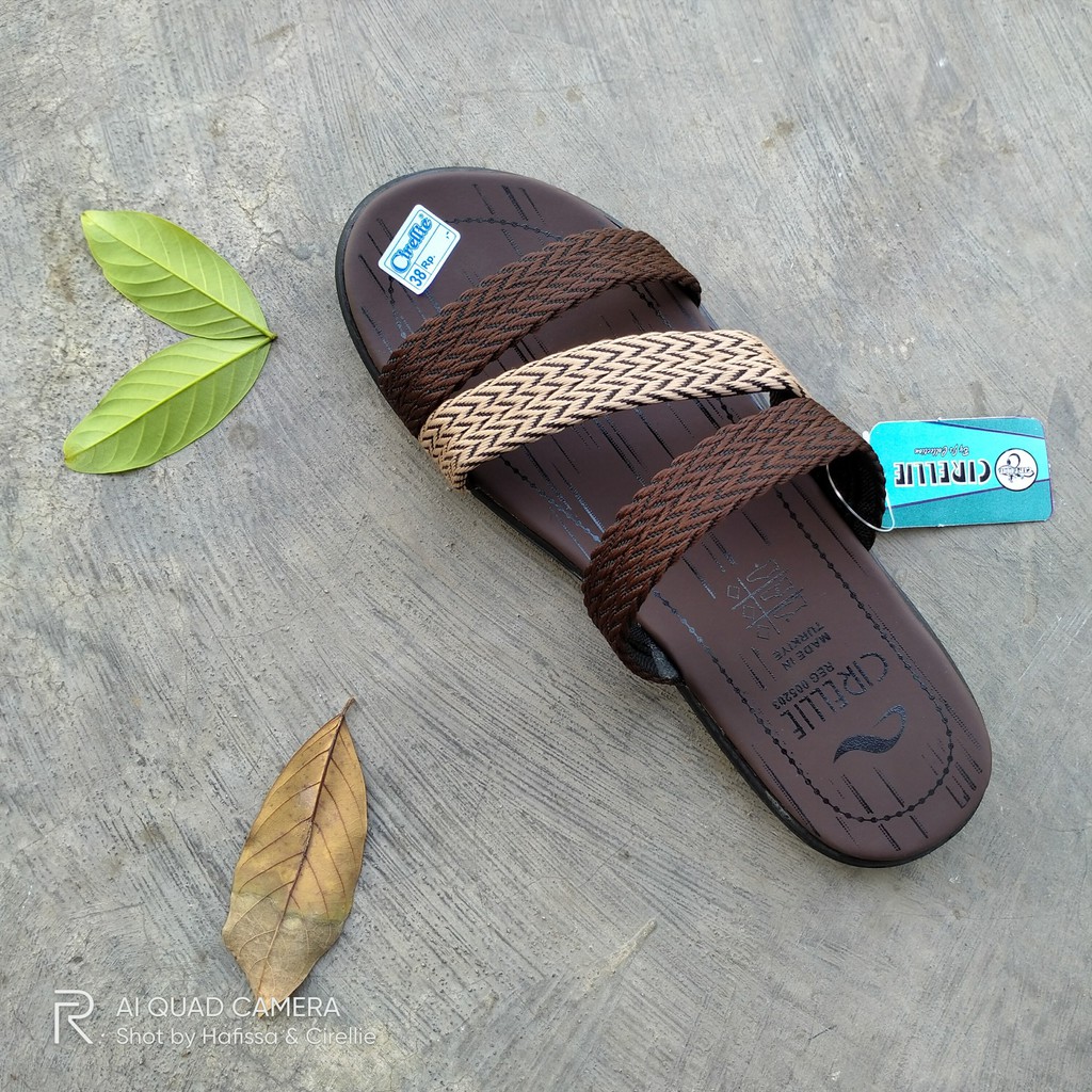 Ifa Series Ori Cirellie Turki Sandal Selop Wanita 37-40 Best Style 3Y You Young Yes-B3-Ifa Coklat Krem