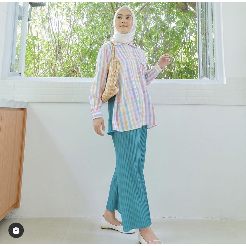 Nuna niji pleats set teal