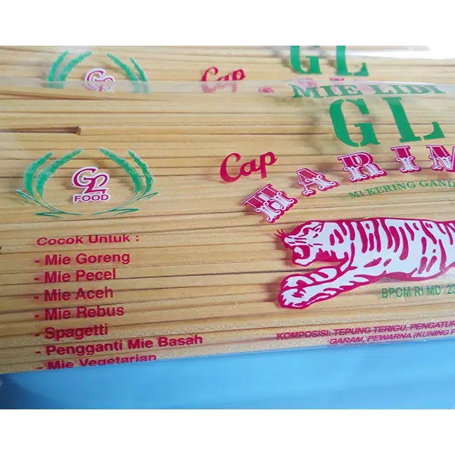 

Mie Lidi Cap Harimau ±500 gram.