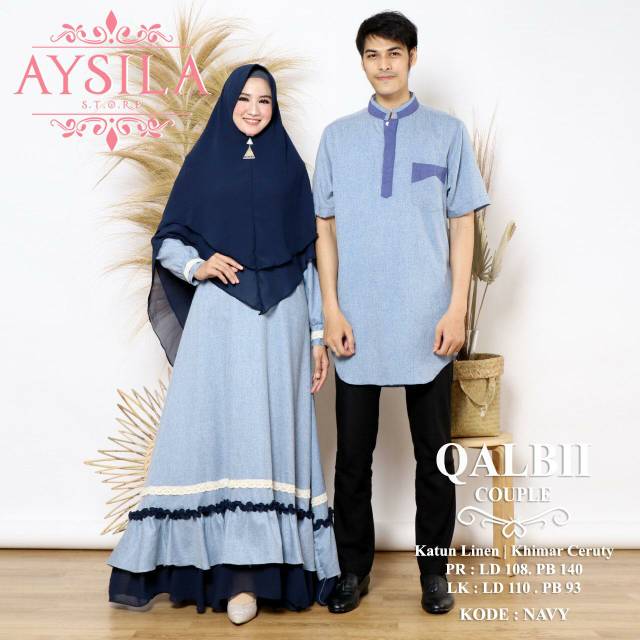 GAMIS COUPLE/QALBII COUPLE/BAJU COUPLE/GAMIS COUPLE MURAH