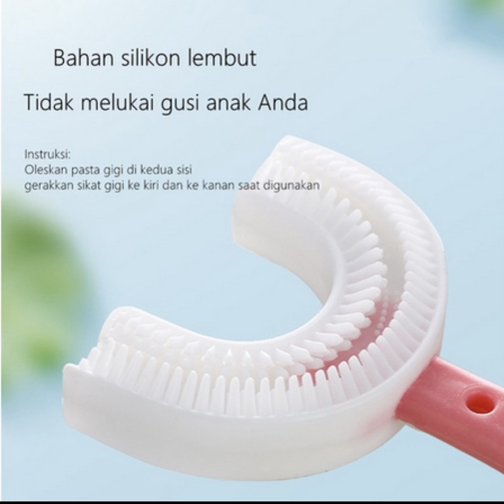 YourBabyShop Sikat Gigi Anak Bentuk U Bahan Silikon / Training Toothbrush / Tooth Brush Baby Silicon type U Sikat Gigi Anak Sikat