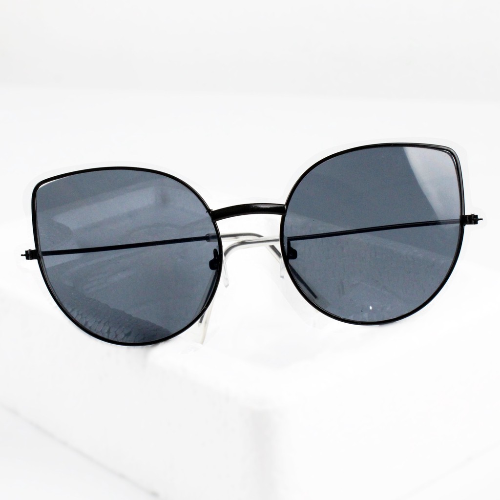 MOGYMOGY K703 Kacamata Frame Hitam Model Retro Cat Eye Sunglasses Woman Fashion