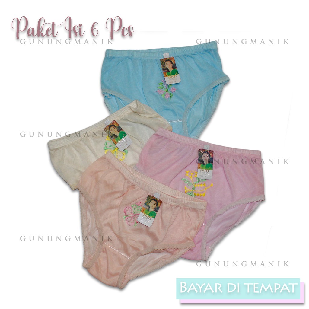 CD PAKET SETENGAH LUSIN CELANA DALAM PEREMPUAN TERMURAH MATERIAL KATUN HALUS