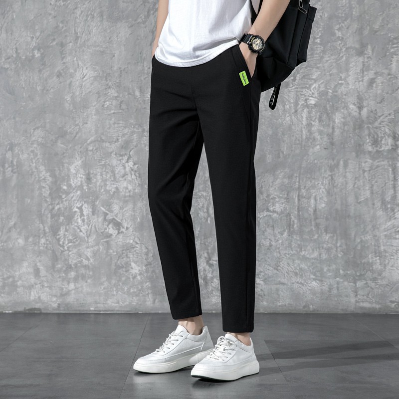 Celana Pria Kain Stretch Empat Sisi Celana Panjang Casual Elastisitas Tinggi K3010A