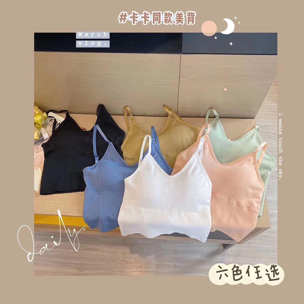 TF Tank Top Bra Sport Bra Seamless Busa Fashion Japanese Sexy Tube Top Bra Sport Yoga Gym Jogging