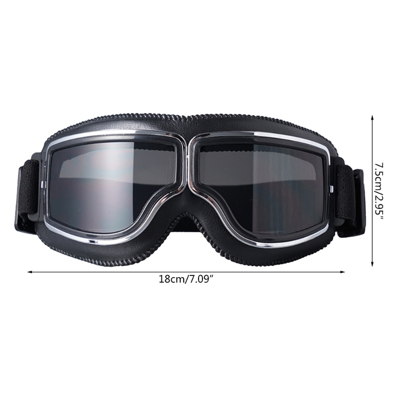 Zzz Kacamata Goggles Vintage Bahan Kulit Anti Gores / Debu Untuk Motor / ATV / Skuter Off Road
