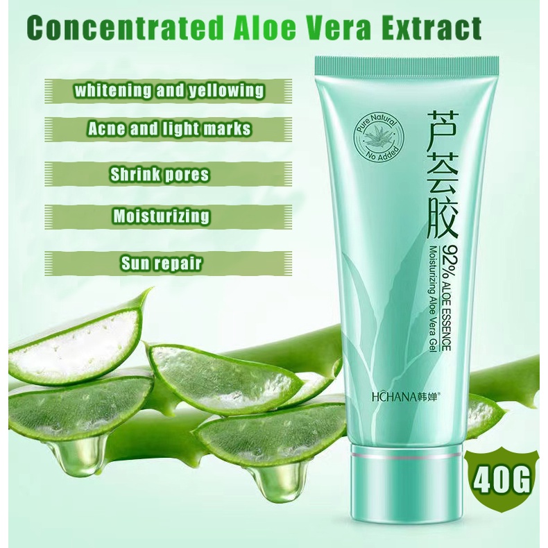 aloe vera gel yang menenangkan untuk wajah jerawat gel Jerawat/pemutih/pelembab/mencerahkan- Seluruh tubuh tersedia[【40g】】