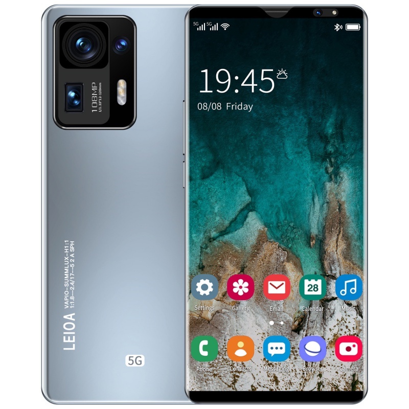 【Merek Baru HP】 Penjualan Panas Baru 5G Handphone Android MIX4 Smartphone Layar HD Dual SIM 6GB + 128GB/128GB Ponsel Android Lainnya-Blue