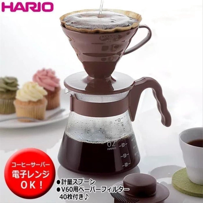 HARIO V60 COFFEE SERVER DRIPPER POUR OVER KIT | VCSD-02CBR &amp; VCSD-02R