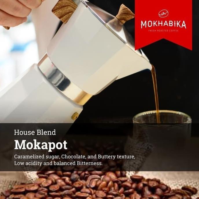 

[ COD ] Mokhabika Specialty Mokapot Coffee House Blend 200 Gr TERBARU Kode 1404