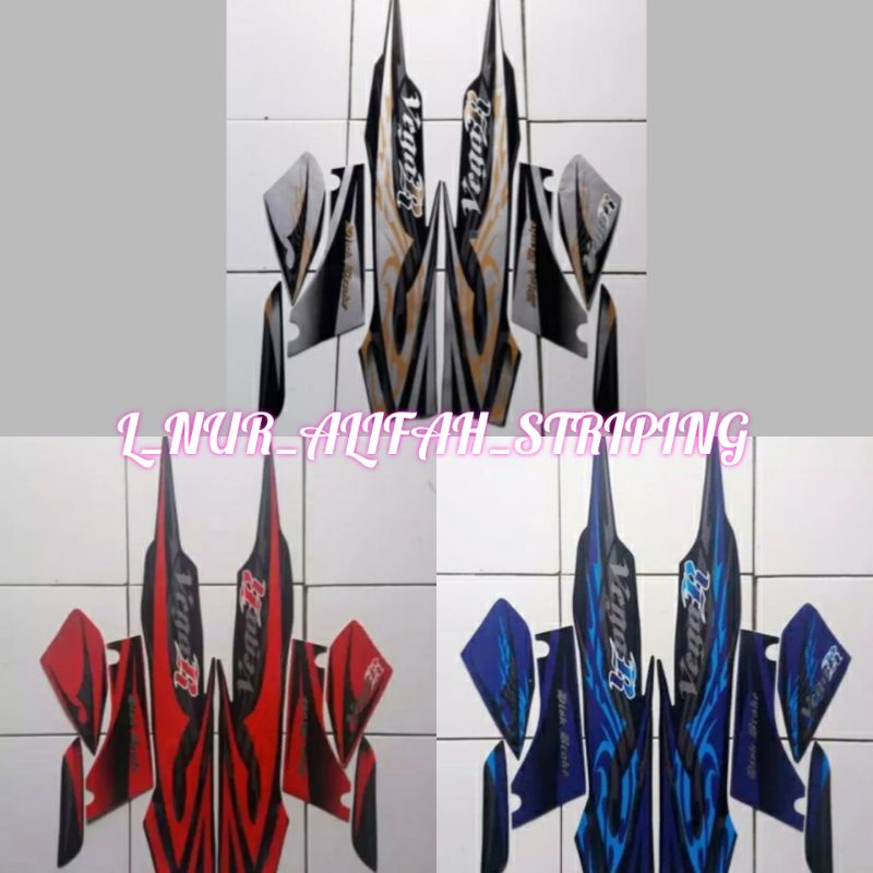 STICKER STRIPING LIS LES POLET BODY MOTOR YAMAHA VEGA R NEW 2008