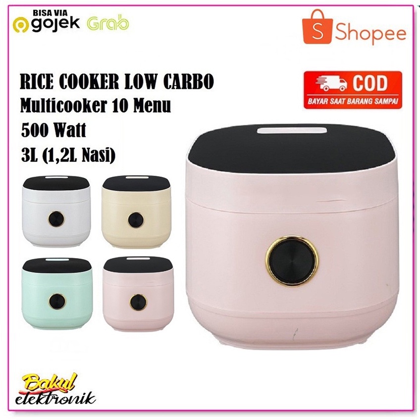 Ravelle Digital Rice Cooker Low Carbo 3L (1.2L Nasi) Rendah Gula