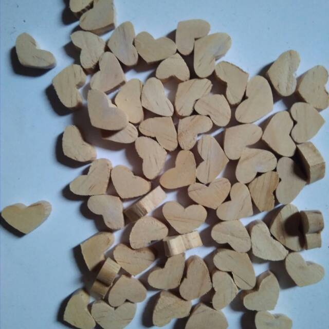 HK18 Simbol love heart kayu lambang hati