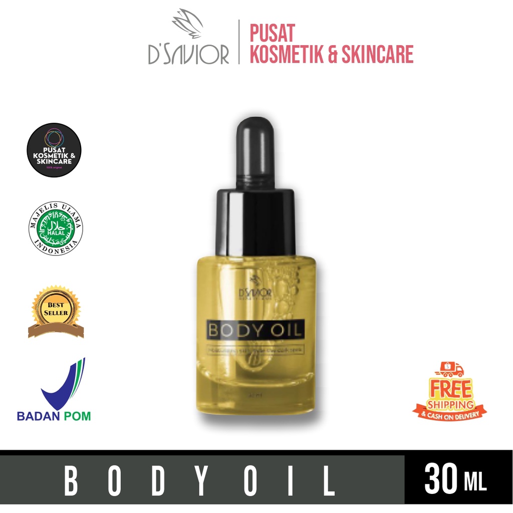 Dsavior Body Oil Original Mencerahkan Badan Melembabkan Kulit BPOM Bisa COD