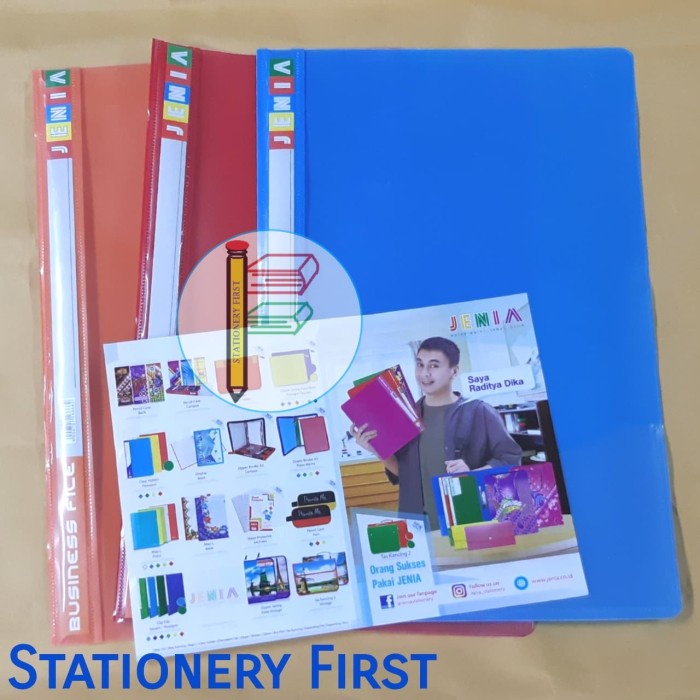 Map Business File Pocket Kantong Folio F4 Jenia Acco Snel Grosir 12pcs