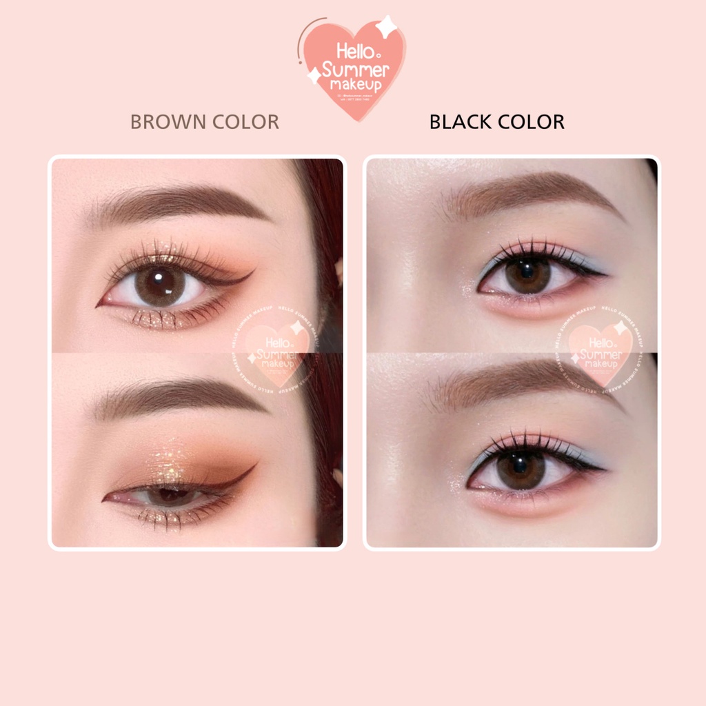 𝐄𝐘𝐄𝐋𝐈𝐍𝐄𝐑 - Lameila Melodi Color Black &amp; Brown Eyeliner Pen Spidol Waterproof Dengan Warna yg Intense EyeXpert